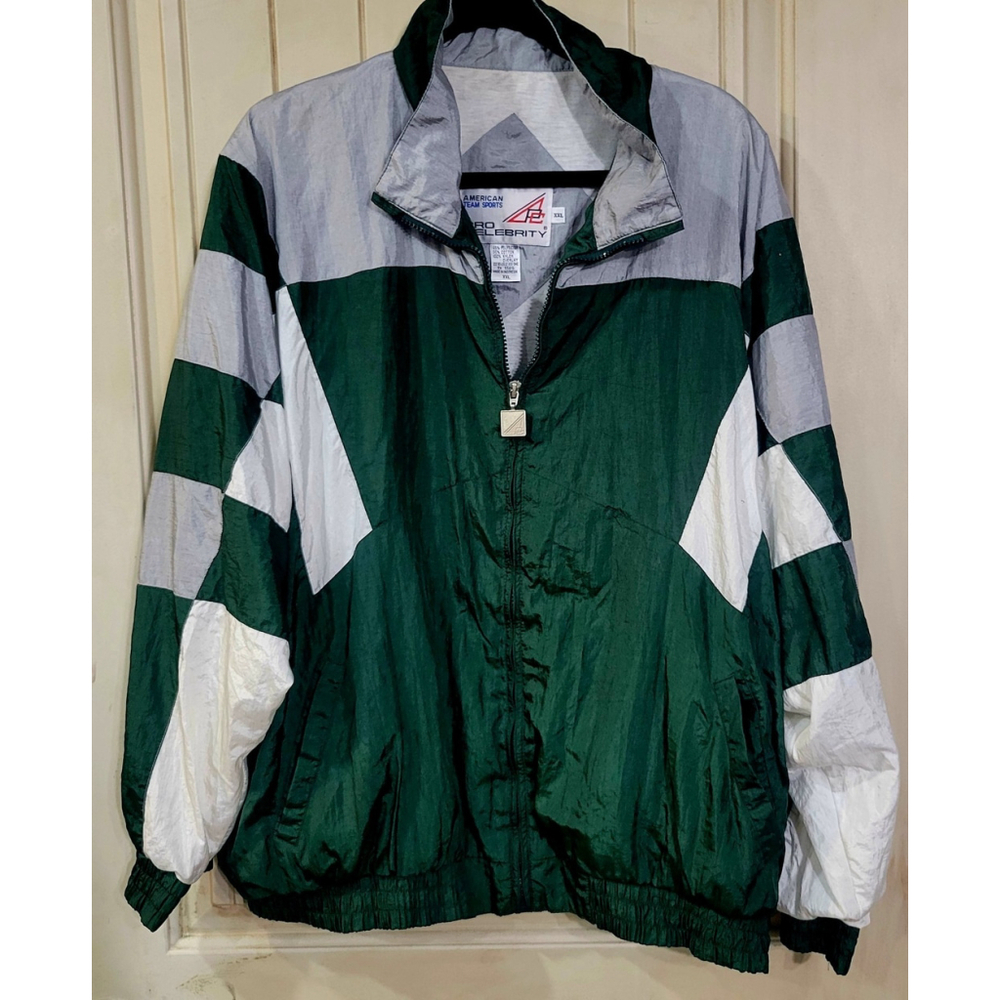 Vintage Pro Celebrity American Team Sports Windbreaker Jacket Mens XXL Eagles